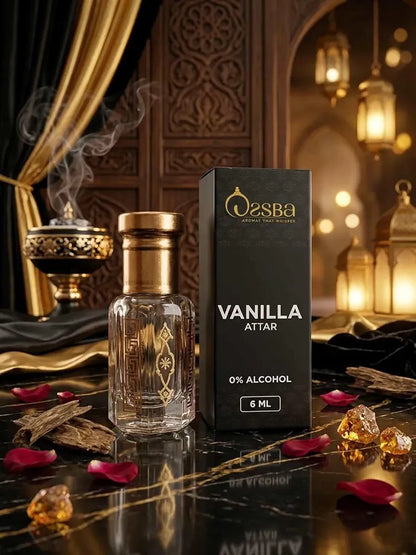 Vanilla Attar Perfume Oil for Men & Women | Sweet & Long Lasting Fragrance | 0% Alcohol | 6 ML