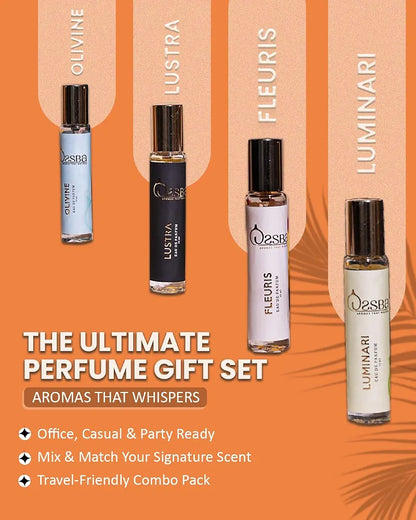 Set of 4 Perfumes  | Best Discovery Set for Men and Women | Perfect Premium Gift for Any Occasions | Long- Lasting scents for All Use Parties, Date nights, Meetings, Offices, Special Occasion